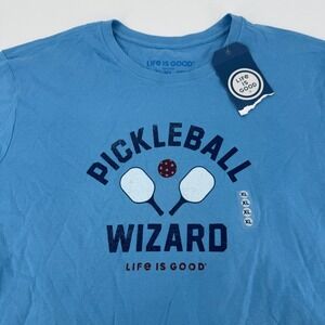 NEW Life is Good Mens XL Pickleball Wizard Tee Blue Short Sleeve T-Shirt NWT